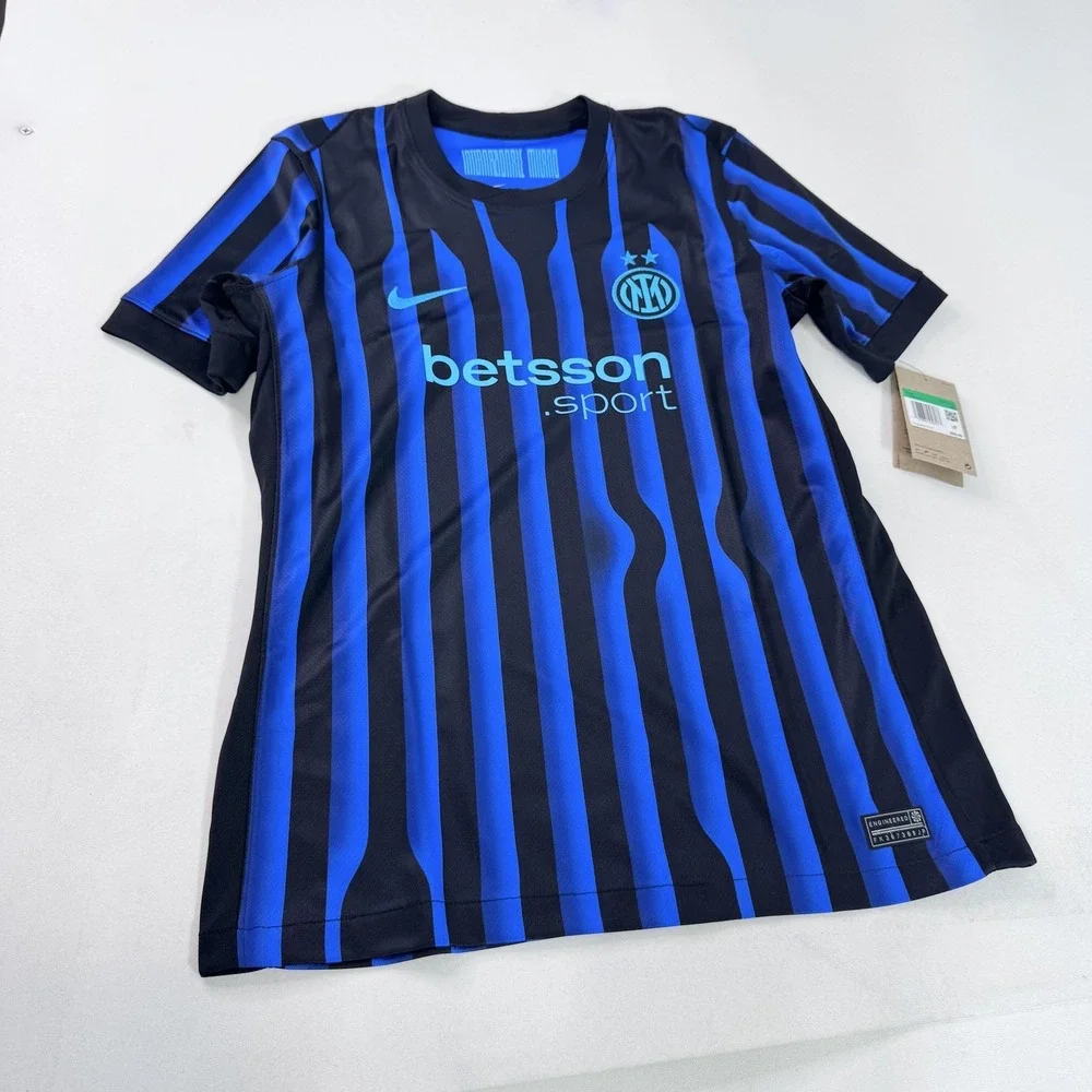 Inter Milan Jersey Boys Youth XL Blue Black Soccer Nike Dri Fit Betsson